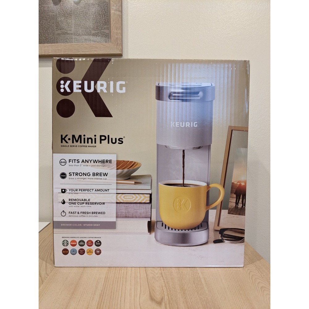 Keurig K-Mini Plus Single Serve K-Cup Pod‎ Coffee Maker Gray NEW SEALED